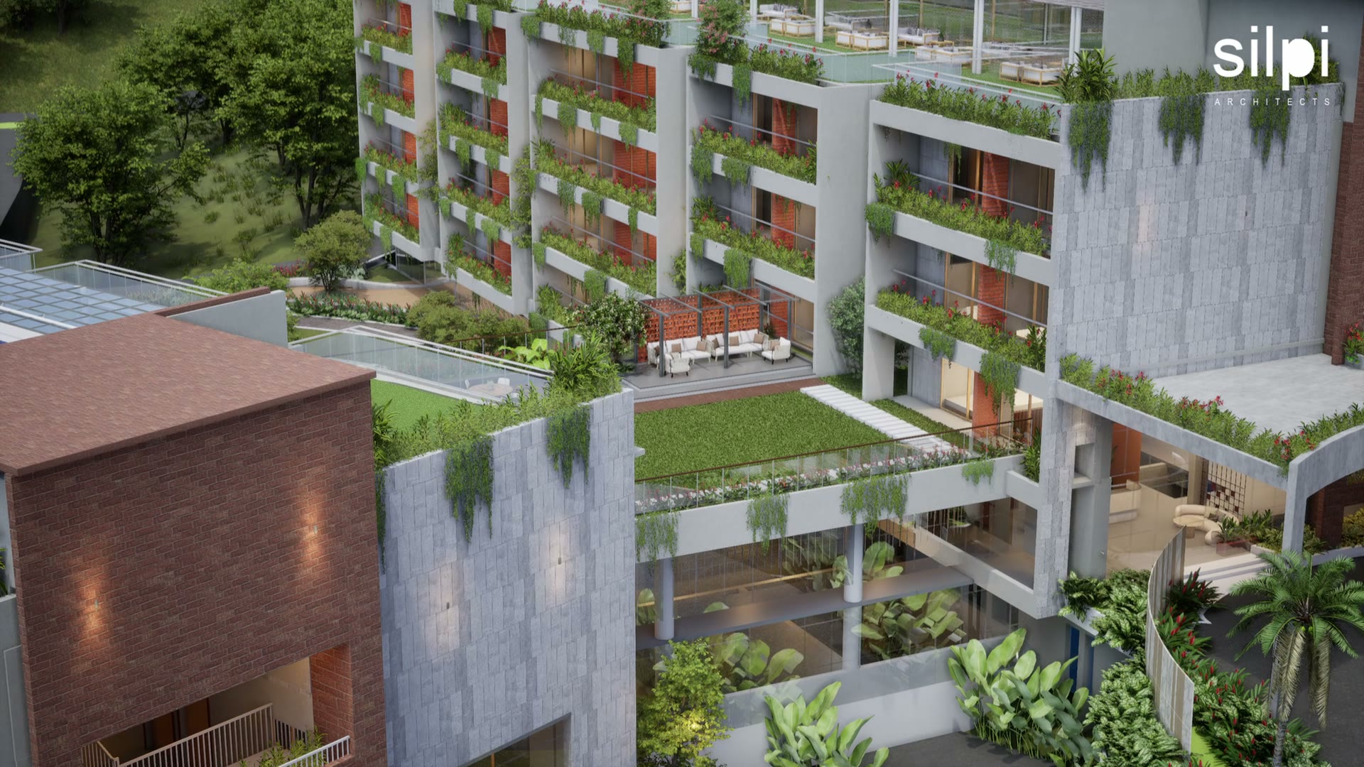 Architectural rendering of the Selah senior living community in Kerala
